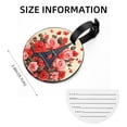 thumbnail image 5 of Eiffel Tower Valentine's Day Set of 2pcs PU Leather Round Suitcase Tags with Privacy Cover and Name ID Tag - Ideal for Travel Luggage, Handbags, Backpacks, School Bags, 5 of 6