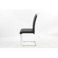 thumbnail image 3 of Chaises de salle à manger Aerys Max en PU noir (ensemble de 4), 3 of 5