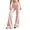 Light pink01, variant on Stralyhd Wide Legs Pants Woman Casual Fleece Flowy Pants Plaid Elastic Waist Lounge Trousers with Pockets Purple Pink S