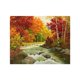 thumbnail image 1 of Vívidos patrones de bosque otoñal DIY punto de cruz de diamantes impresos 5D pinturas de diamantes de imitación completos para el hogar 30x25 CM kenally  JJ12158-00, 1 of 5
