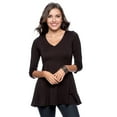 thumbnail image 4 of Women's Sublime Silky Black Tunic Top, 4 of 5