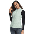 thumbnail image 3 of Women's Vests Zip up Quilted Padded Lightweight Vest for Women in Light Green, 3 of 5