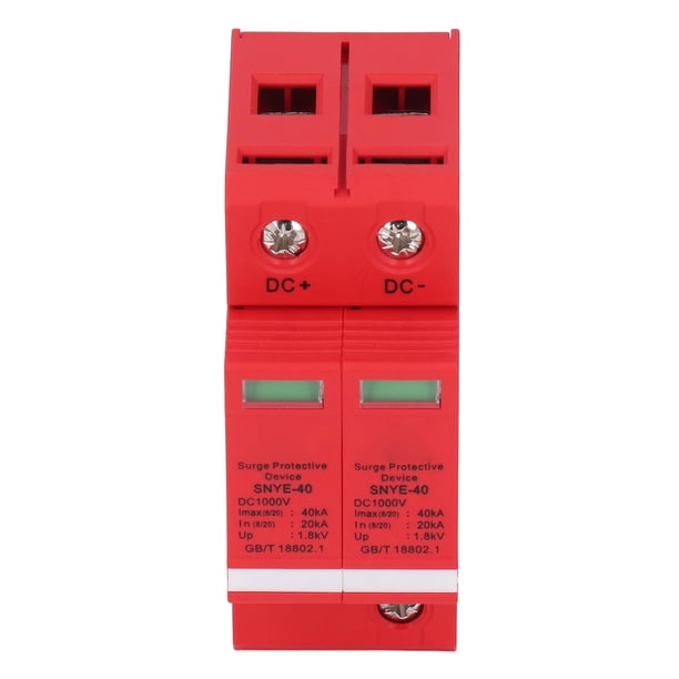 Caja Combinadora Dispositivo De Protección Contra Sobretensiones, DC1000V PC A Prueba De Corrosión 40KA Naranja Rojo Voltaje Pararrayos IP20 Simple Para Edificio De Oficinas Para ANGGREK Otros