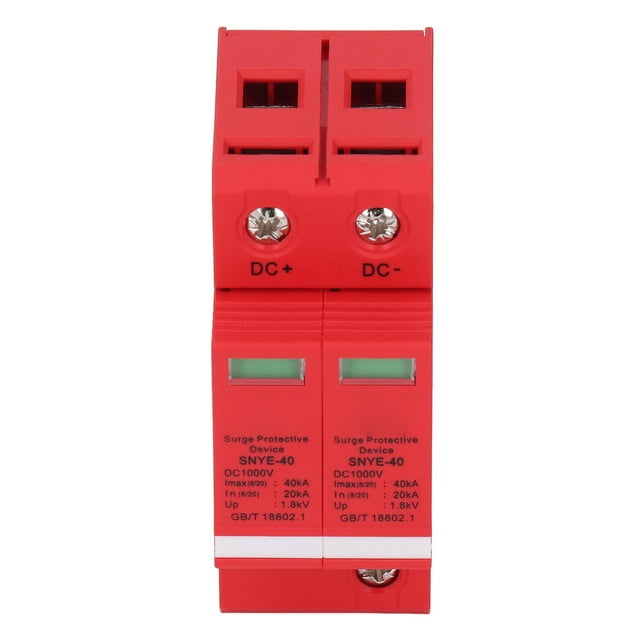 Pare-vapeur de Tension, Anticorrosion IP20 Combineur Boîte Dispositif de Protection contre les Surtensions DC1000V Orange Rouge pour Résidence pour Immeuble de Bureaux 2p, 3p