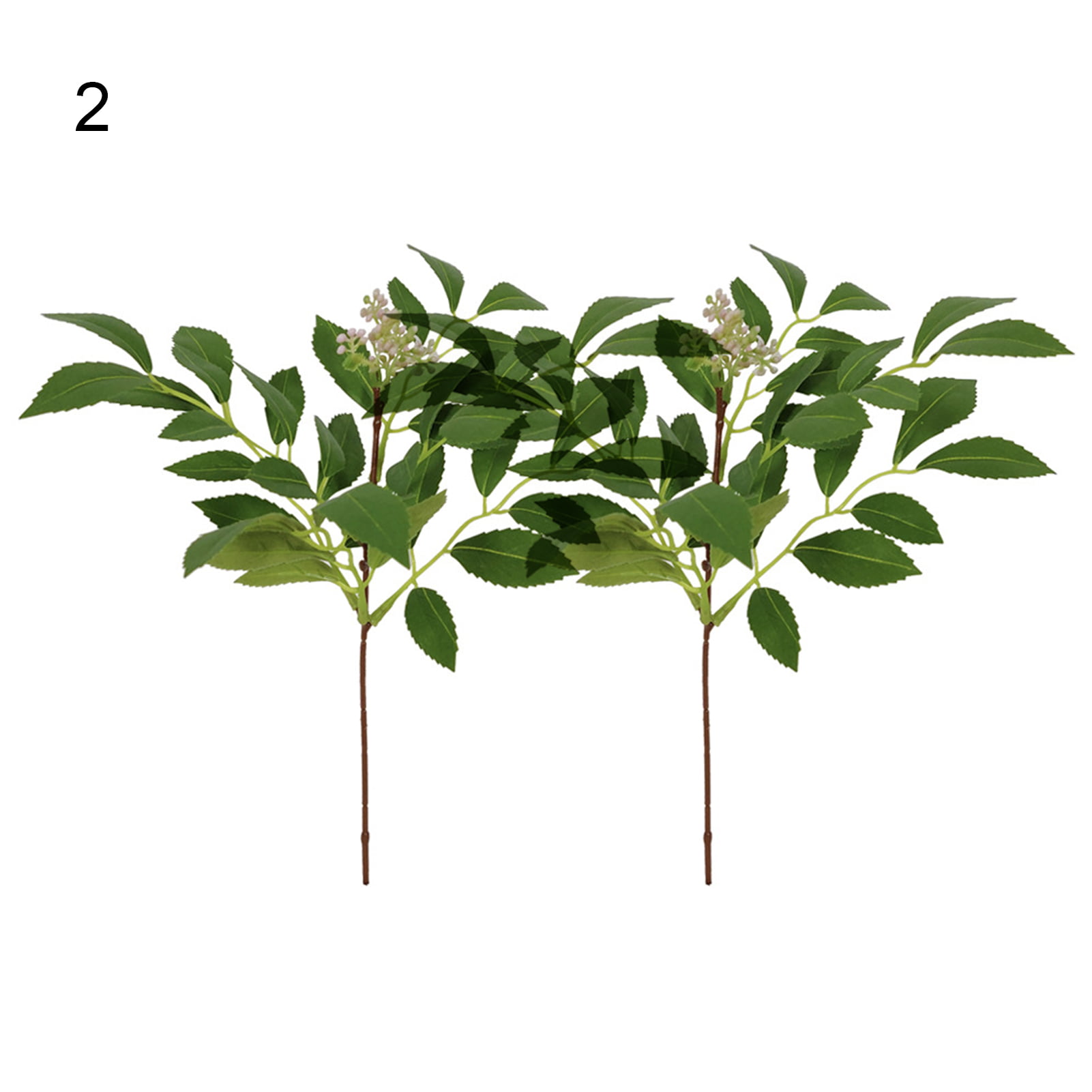 10Pcs/Set Plastic Artificial Bamboo Leaf Tree Branch Green  Festive Party 