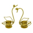 thumbnail image 2 of 2x Candelabro de Cisne Perfecl elegante de hierro nórdico soporte de vela para mesa de comedor oro, 2 of 8