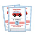 thumbnail image 1 of Darling Souvenir White Birthday Invitation Card 28 Pcs Fill or Write In Blank Invites Printable Party Supplies 5 x 7 Inches, 1 of 5