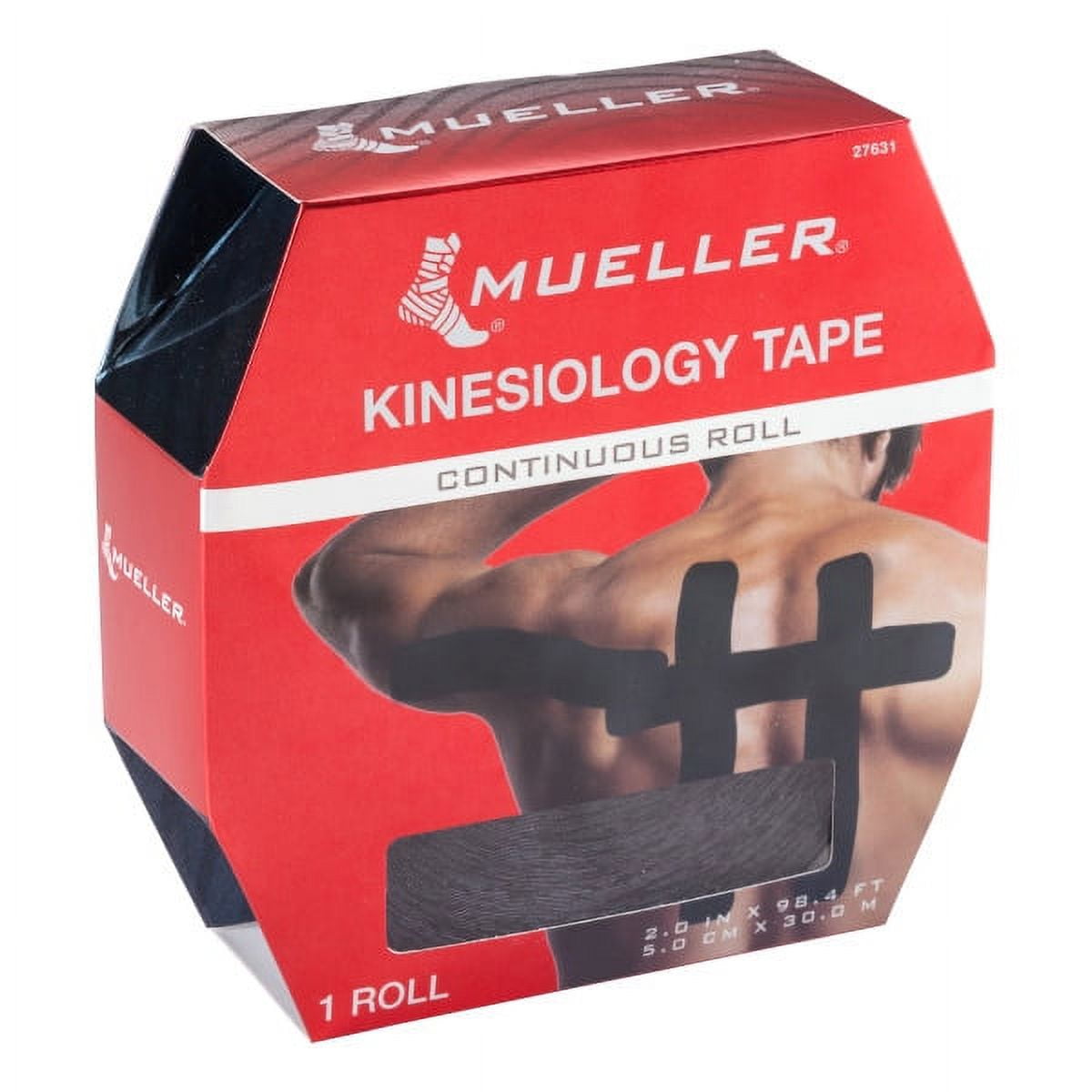 Mueller Kinesiology Tape, 2" x 98.4 ft (30 meter) Continuous Roll, Pink