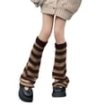 thumbnail image 4 of Diconna Women Knitted Leg Warmers, Knee High Preppy Style Ribbed Leg Warmers for Teen Girls One Size, 4 of 5