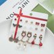 thumbnail image 3 of 12 Pairs New Design Trendy Christmas Earring Set Xmas Elk Snowflake Santa Claus Earrings Fashion New Year Christmas Jewelry Gift, 3 of 5