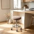 thumbnail image 5 of Dongrere Stretch Bar Stool Seat Cover, Striped Round Cushion, Anti-Slip Chair Cover for Bar Kitchen Living Room Use, Coffee, 5 of 6