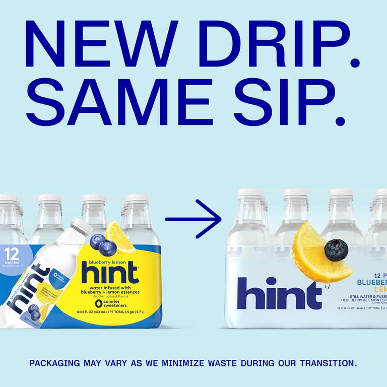 Hint Blueberry Lemon Flavored Water, 16 fl oz, 12 Pack photo 2