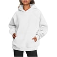 thumbnail image 1 of ¡Ahorra en liquidación! Sudadera deportiva Umfun para mujer, informal, de manga larga, con cremallera y bolsillo, color blanco, talla L, 1 of 5