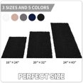 thumbnail image 2 of OEAKAY Bath Rug and Mat, Soft Luxury Chenille Bath Rug for Bathroom, Washable Shower Mat Non-Slip, Absorbent Shaggy Bath Rugs, Black Bathroom Rug, 20"X32", 2 of 6