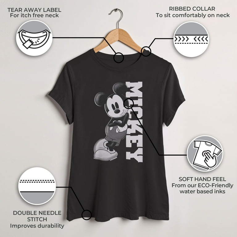 Mickey & Friends Women's Plus Size 2X Large Logo Graphic Tee in