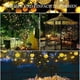 thumbnail image 2 of Cadena de luces solares para exteriores, blanco cálido, 50 LED, 7 m, impermeable, 8 modos de iluminación, interior/exterior - Para jardín, patio, casa, fiesta, boda, festival, 2 of 5