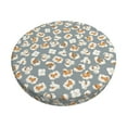 thumbnail image 2 of Xecao's White Popcorn Print Stool Covers offer stylish, washable protection for PU round bar stools, perfect for home or commercial use., 2 of 7