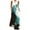 Blue, variant on IROINNID Women's Sleeveless Sundress V-Neck Long Dress With Striped Floral Maxi Prints Dress