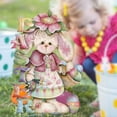 thumbnail image 4 of CoreLiving Outdoor Easter Decorations Large Metal Vintage Bunny with Carrot Eggs Farmhouse Rustic Yard Decoration with Stakes for Lawn Garden Front Porch Outside Spring Party, 4 of 9