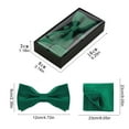 thumbnail image 6 of LShunze Bow Ties for Men Solid Color Pre-Tie Bow Tie and Pocket Square Set Classic Formal Tuxedo Bowties for Wedding Party, 6 of 8