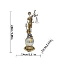 thumbnail image 3 of Lady Justice Statue, Vintage Home Decor, Law Office Decor Resin Figurine, Scales of Justice Decor 3D Desk Ornament, Lawyer Gifts for Women Sliver Finish, 3 of 6