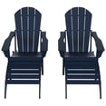 thumbnail image 4 of Polytrends  Laguna Hdpe All Weather Outdoor Patio Foldable Adirondack Chairs With Ottomans (5-Piece Set) Navy Blue, 4 of 5
