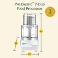 thumbnail image 7 of Cuisinart 7-Cup Pro Classic Food Processor, 600-Watt Motor, Vegetable Chopper & Blender for Mincing, Dicing, Shredding, Puree & Kneading Dough, DLC-10SYP1, White, 7 of 7