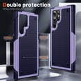 thumbnail image 4 of for Samsung Galaxy S24 Ultra Back Case, Luxury Hybrid TPU + PC Shockproof Protective Slim Fit Lightweight Durable Anti-falling Thin Phone Case Cover for Samsung Galaxy S24 Ultra, Lightpurple, 4 of 8