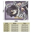 thumbnail image 2 of Ultra Soft Throw Plush, Demon Slayer Iguro Obanai Bedding Fleece Blanket for Sofa Bed Travel 40"x30", 2 of 7