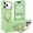 Light Green, variant on Magnetic for iPhone 16 Case,[with 360°Rotatable Invisible Magnetic O-Ring Stand][Military Grade Shockproof][Compatible with MagSafe] Slim Translucent Matte Phone Case for iPhone 16 6.1"