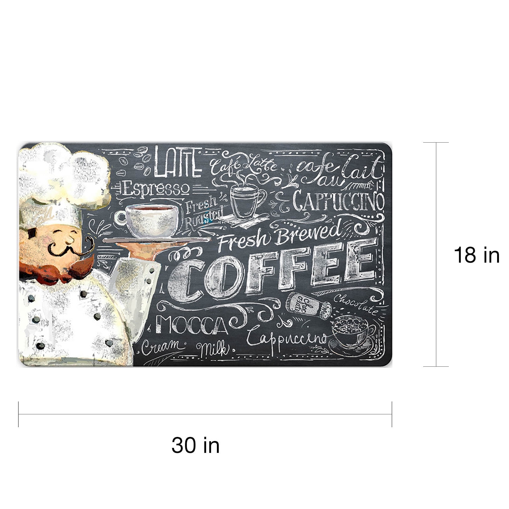 Apache Mills Indoor Coffee Chef Kitchen Mat 18 X 30
