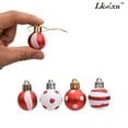 thumbnail image 4 of Lksixu 24 Pcs Christmas Balls Ornaments, Christmas Decorations for Xmas Tree 1.2" Mini Hand-Painted Glitter Decorative Ball Pendants, Shatterproof Christmas Tree Hanging Baubles for Party Holiday, 4 of 6