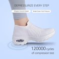 thumbnail image 2 of Yunkctuk Women's Height Increasing Walking Shoes, Arch Support Non-slip Work Shoes, Lightweight Breathable Knitted Sneakers., 2 of 8