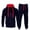 Watermelon Red, variant on Brondbend Sweatsuits for Men Mens Two Piece Sweatsuit Set Long Sleeve Hoodies with Zipper Pocket Solid Drawstring Sweatshirt and Sweatpants Tracksuits Loose Winter Outdoor Workout Suits,Black