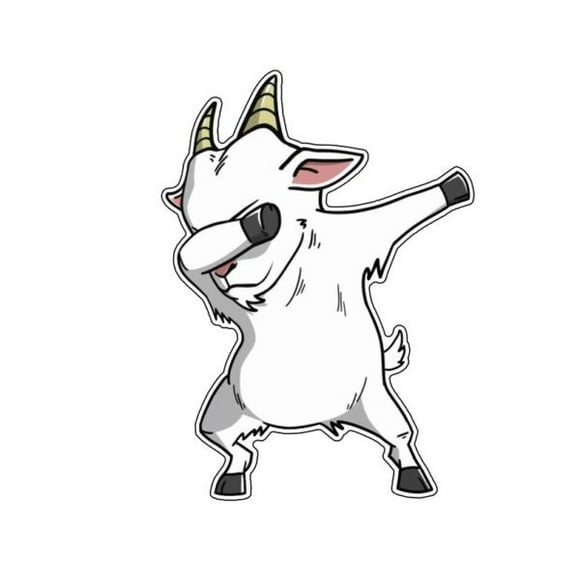 5" Goat Dabbing Funny Animals Vinyl Sticker