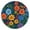 Pioneer Flower Floral-2, variant on Pioneer Flower Floral Print Pattern Round Fitted Tablecloth with Elastic Edge,Dining Table Cover Waterproof,Outdoor Round Tablecloth for Camping,Dining,Indoor and Outdoor