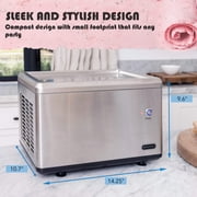 Whynter ICR-300SS Portable Instant Automatic Compressor Ice Cream Maker Frozen Pan Roller in Stainless Steel