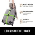 thumbnail image 6 of GORILLA GRIP 2 Pack Adjustable Luggage Straps for Suitcases, Travel Belt Connector, Green, 6 of 10