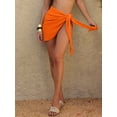 thumbnail image 7 of ANRABESS Sarong Coverups for Women Summer Bikini Bathing Suit Cover Up Beach Short Sarong Wraps Skirt Swim Cover Ups for Swimwear Neon Orange M, 7 of 7