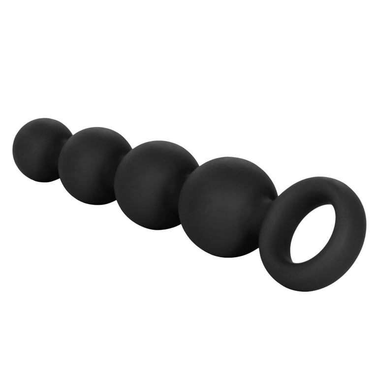 768px x 768px - CalExotics Comfort Graduated Pliable Silicone Pleasure Booty Anal Beads -  Black - Walmart.com