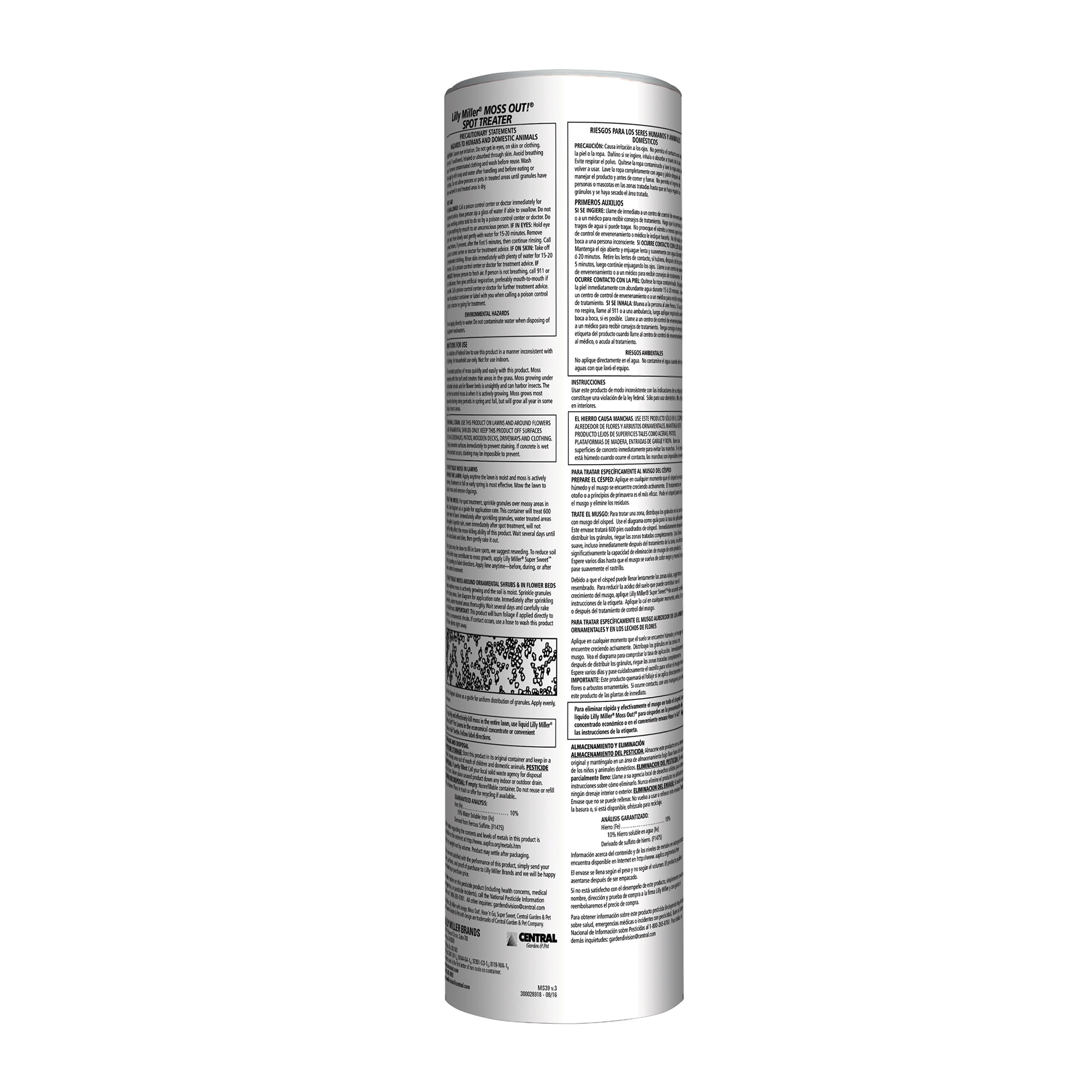 Lilly Miller Moss Out! Spot Treater for Lawns & Flower Beds, Herbicide, 3lb. 1 pack