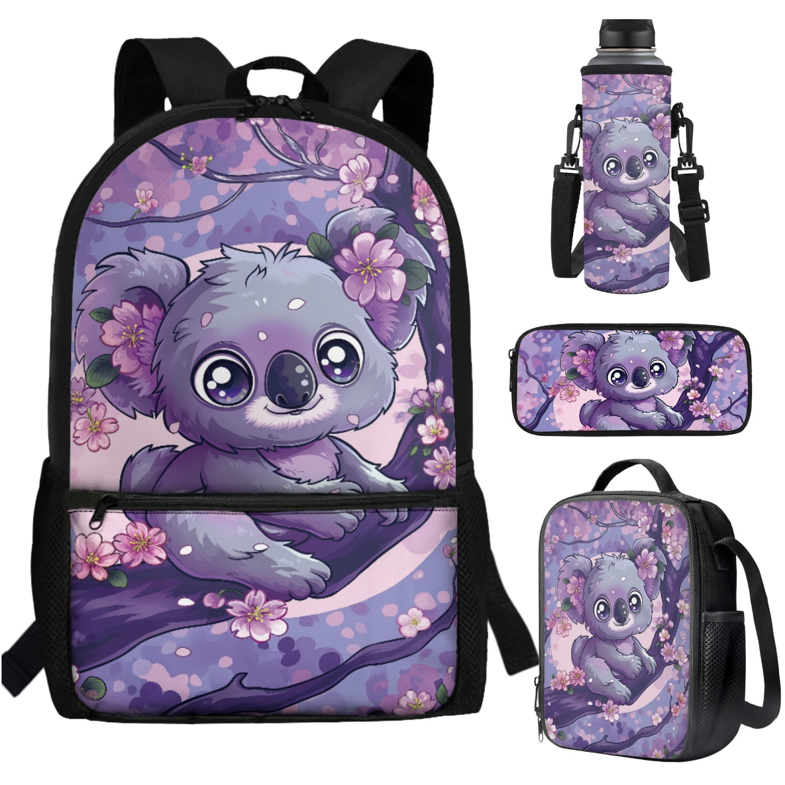 Yuyamidu Koala Bookbag and Lunch Box Set for Girls 6-8 Middle