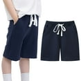 thumbnail image 5 of GYRATEDREAM Toddler Baby Running Casual Shorts 3Pcs Boys Girls Cotton Mid-Length Elastic Waist Drawstring Shorts with Pockets Gym Athletic Workout Shorts for 1-5 Years, 5 of 8