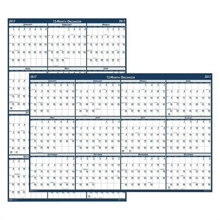 House Of Doolittle 396 Poster Style Reversible/Erasable Yearly Wall Calendar 24 x 37
