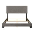 thumbnail image 4 of Kris & Ally Aura Fabric Upholstered Adult Queen Size Bedframe with Padded Headboard, Dark Gray, 4 of 8