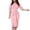 Pink, variant on Sngxgn Women's V Neck Swing Ruffle Long Sleeve Mini Dress(Pink,L)
