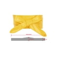 thumbnail image 3 of INSPIRE CHICLadies Faux Leather Self Tie Bowknot Wide Waist Band Sash Obi Belt for Dresses 86.6x3.3" Yellow, 3 of 5