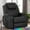 Black, variant on Power Recliner Chair with Heat and Massage, PU Leather Home Theater Seating with LED Lights/Cup Holders/Side Pocket/USB Port, Reclining Sofa Chair for Living Room