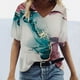 thumbnail image 2 of Camisetas con estampado floral con cuello en V para mujer Blusas femeninas cómodas a la moda Tops OAVQHLG3B Store  lin121212, 2 of 4