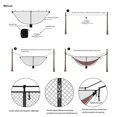 thumbnail image 3 of Mosquitera para hamaca de camping, red compacta y ligera para hamaca, 12 pies de largo con cremalleras de doble cara se adapta a todas las hamacas de camping, 3 of 5